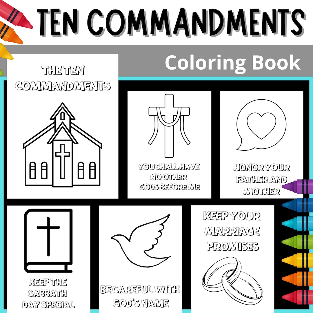 Ten Commandments Coloring Book | Posters | Printables | Kid-friendly