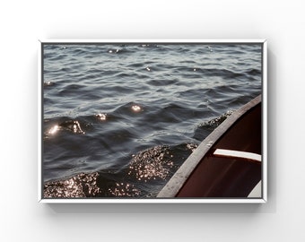 Lake House Print | 35mm fine art film photo | Northern Wisconsin lake print | Boat photography