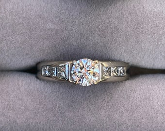 Vintage Art Deco Platinum Diamond Solitaire Engagement Ring