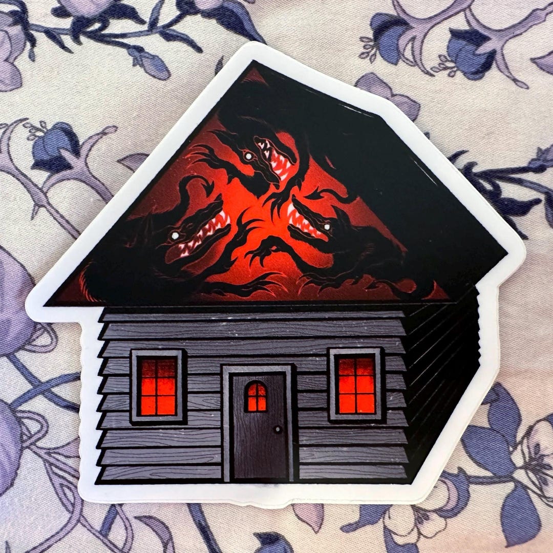Haunted House Vinyl Sticker - Etsy