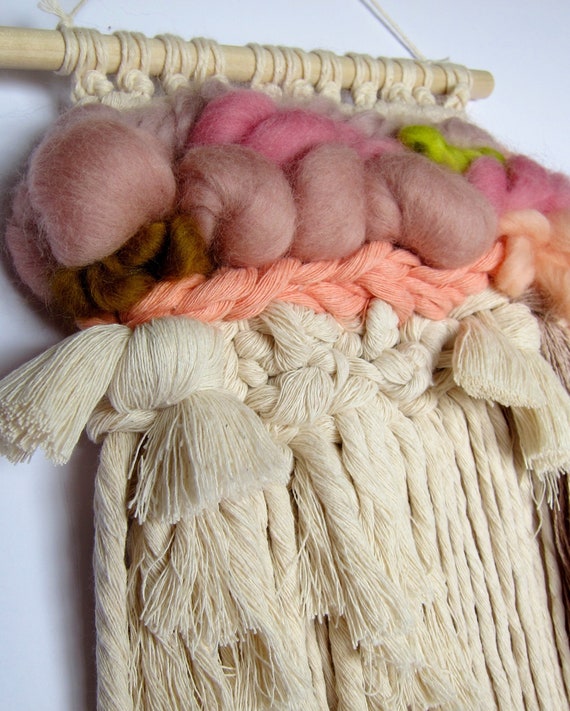 Woven Wall Hanging 19 Textured Weaving Fibre Art Etsy