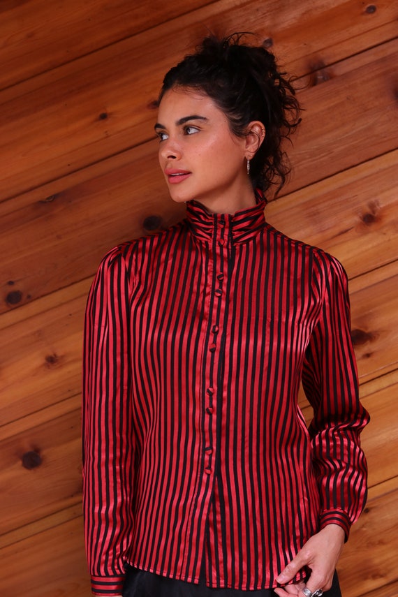 Vintage 80's Striped Lecomte Blouse