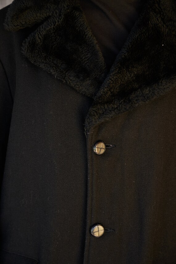 Vintage 70’s Dan Jac Heavy Duty Black Wool Winter… - image 9