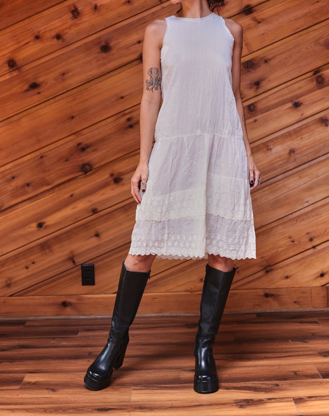 Vintage Victorian Cotton Slip Dress Selected by Anna Corinna