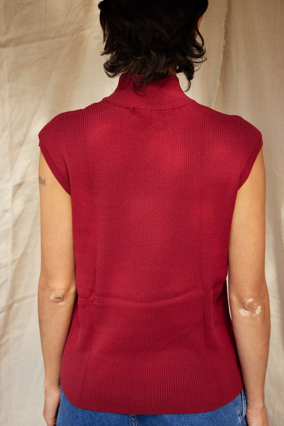 Vintage Coldwater Creek Red Racerback High Neck S… - image 5