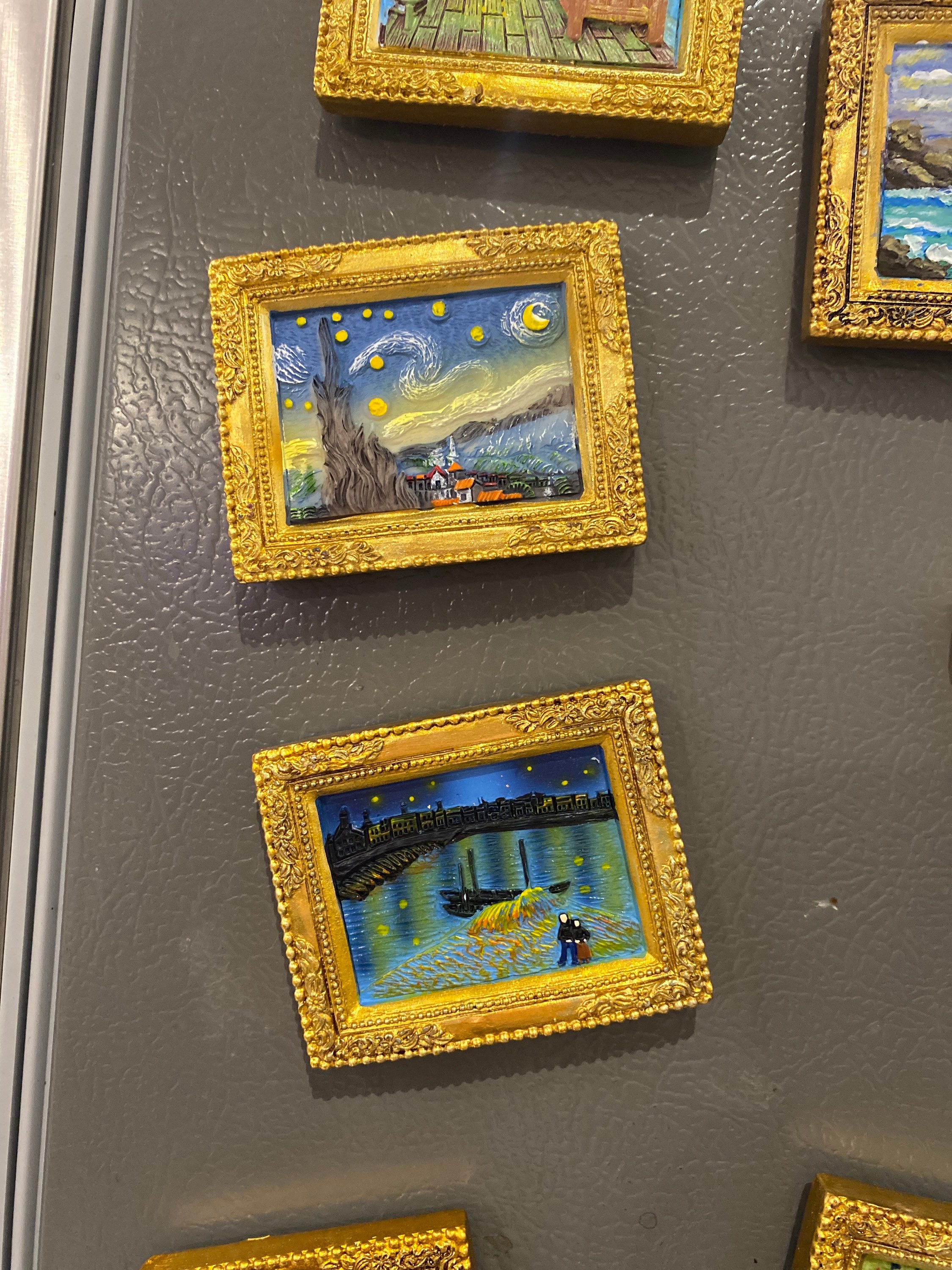 World famous paining kitchen refrigerator magnets painting 3D