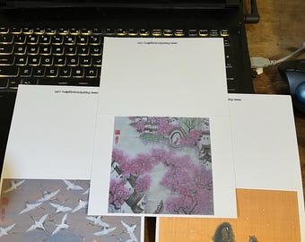 Alice&#39;s original Chinese/Japanese brush painting  customize greeting cards.