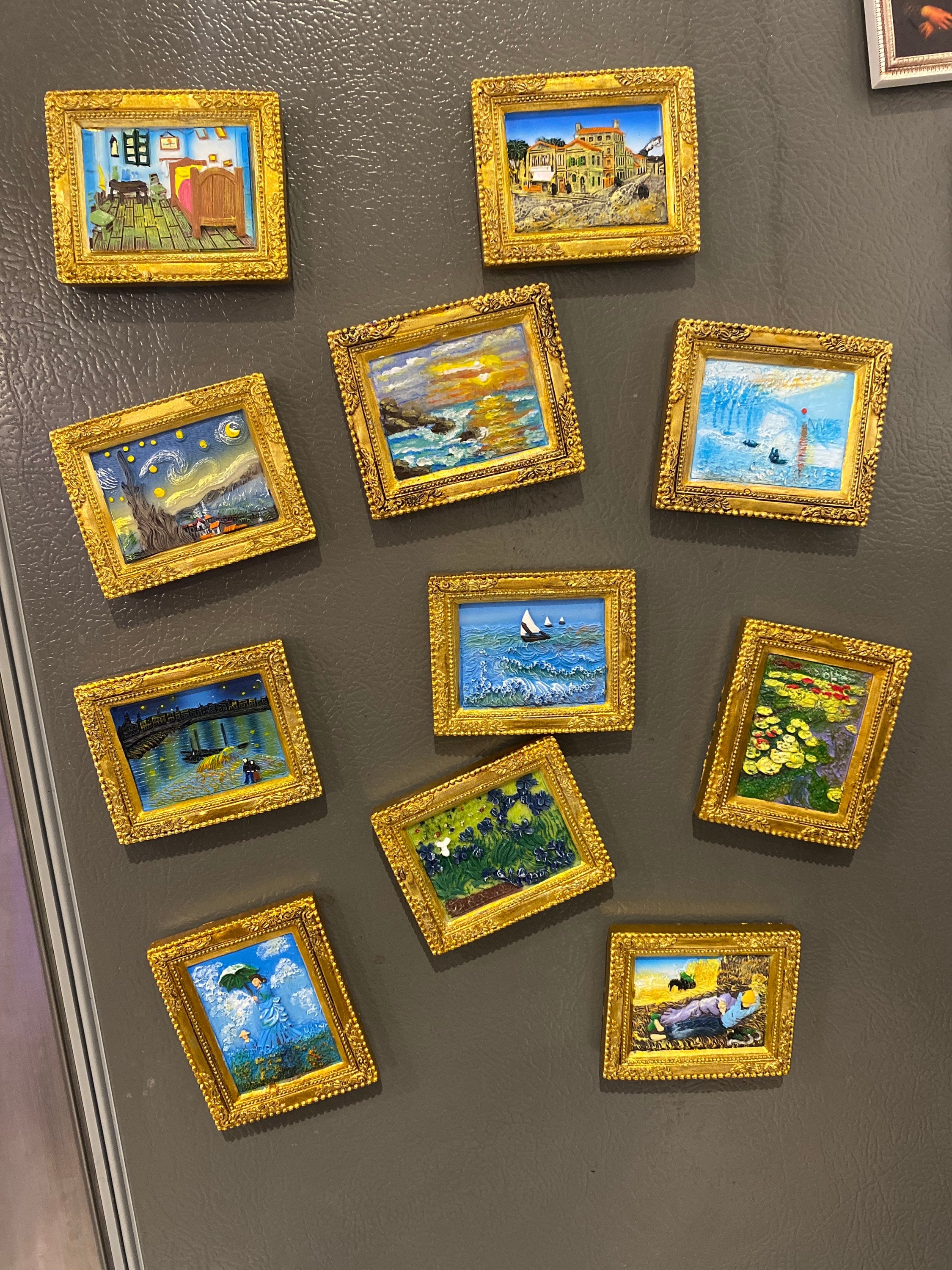World famous paining kitchen refrigerator magnets painting 3D