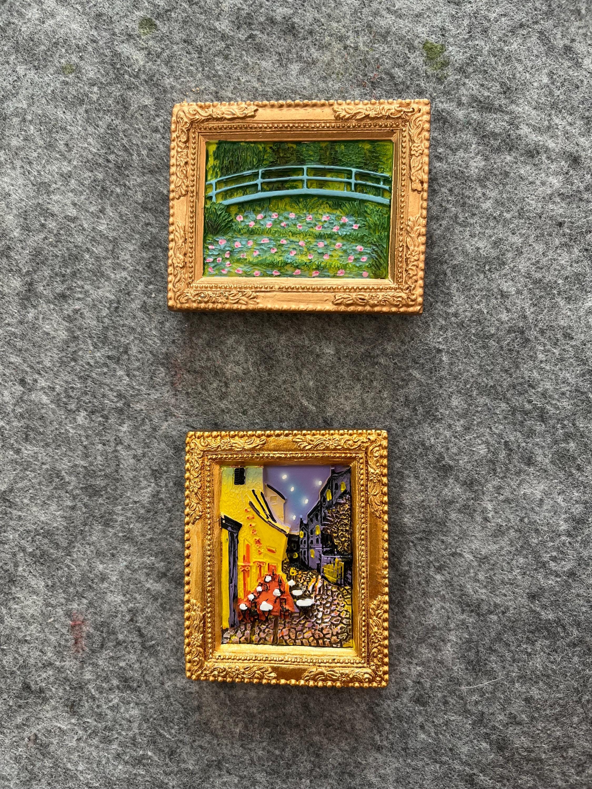 World famous paining kitchen refrigerator magnets painting 3D