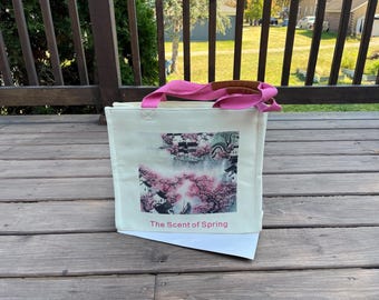 Chinese Painting Tote Bag: 100% Cotton Art Bag with Pockets