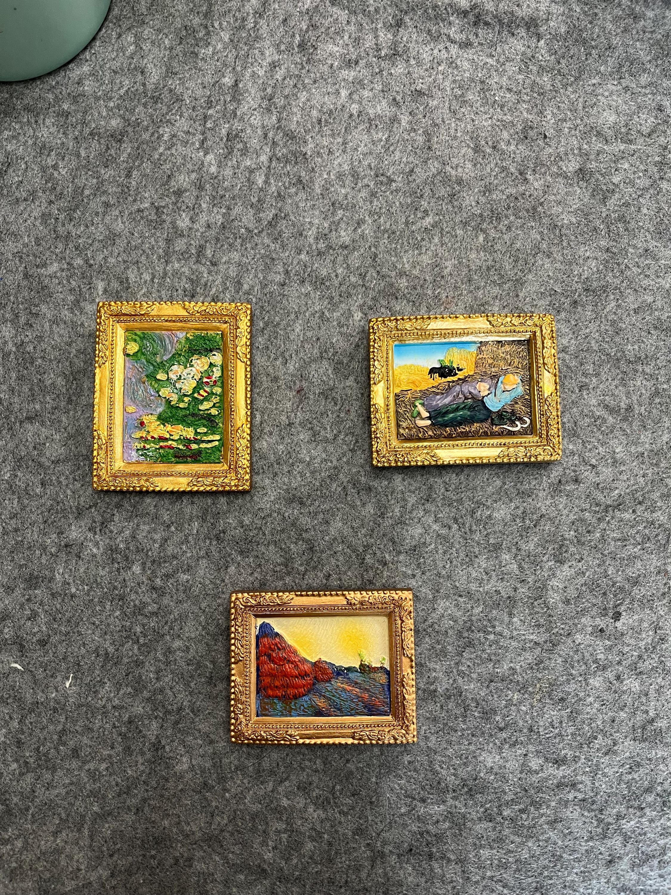 World famous paining kitchen refrigerator magnets painting 3D