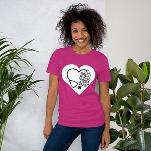 Stethoscope Love Nurse Unisex t-shirt
