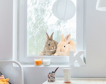 PVC-Free Rabbit Window Cling, Kids Room Decor