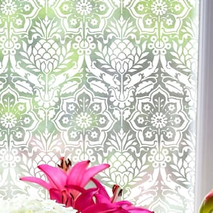 PVC-free tropical pineapple window privacy film - now with faster ship by date! immagine 5