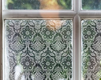PVC-free tropical pineapple window privacy film - now with faster ship by date!