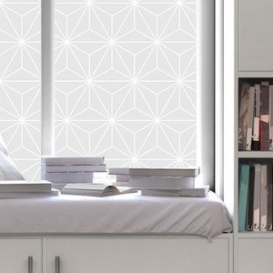 PVC-free elegant star pattern privacy window film, sleek but traditional Japanese pattern, pvc-free, made in California, eco window cling