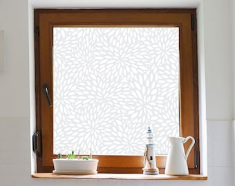 Frosted Dahlia Privacy Bathroom Film