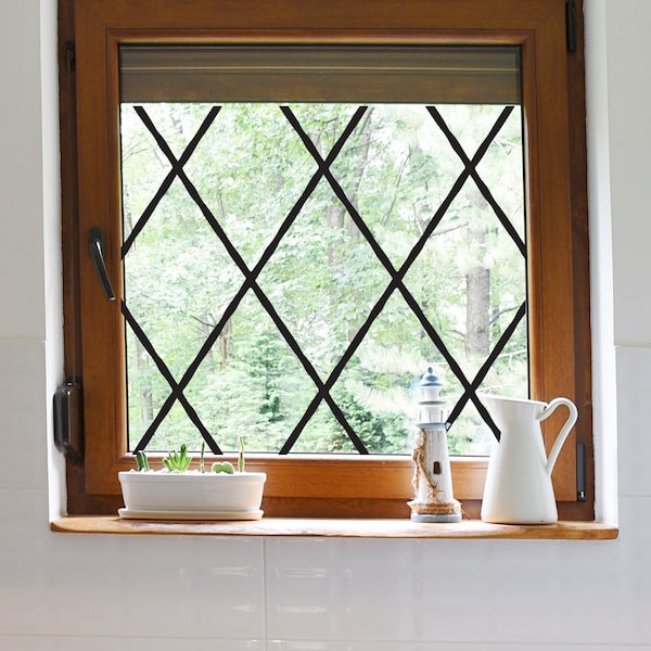 Wrought Iron Style Clear Glass Decorative Window Film
