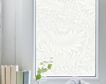 Frosted tropical leaf privacy film