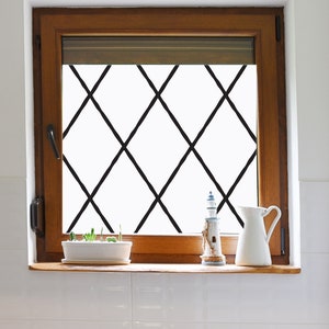 Wrought Iron Style Frosted Glass Decorative Privacy Window Film