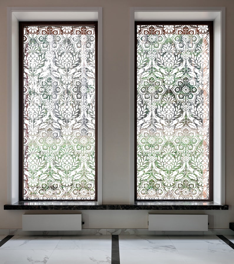 PVC-free tropical pineapple window privacy film - now with faster ship by date! immagine 4