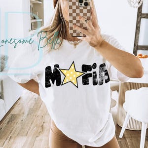 Mafia Star Distressed Mascot T-Shirt | Custom Bella + Canvas Tee | Custom Star Mascot Design | School Spirit Shirt | Youth & Adult