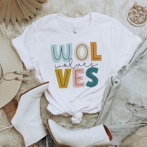 Wölfe - Split - Wölfe | Schulmaskot | Sublimation