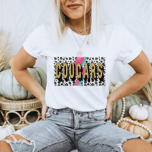 Cougars | Cougars Leopard Print | School Mascot | Sublimation