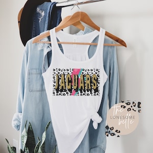 Benutzerdefinierte Leopard und Blitz Maskottchen Tank | Schule Geist Tank Top | Maskottchen Schule | Benutzerdefinierte Tank-Top | dtf