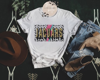 Jaguars Shirt | Jaguars Leopard Lightning Bolt TShirt  | School Mascot Shirt