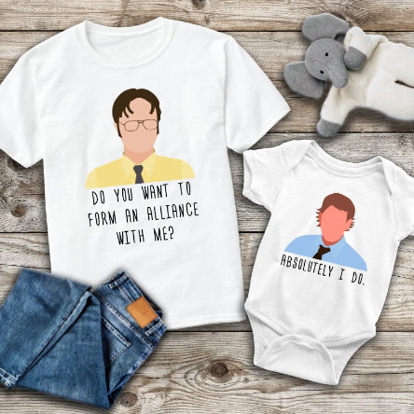 The Office TV Show Shirt, Son Baby Onesie, Dwight, Jim, Matching Shirt Father and Son, Shirt Father , First Fathers Day Gift Inactive