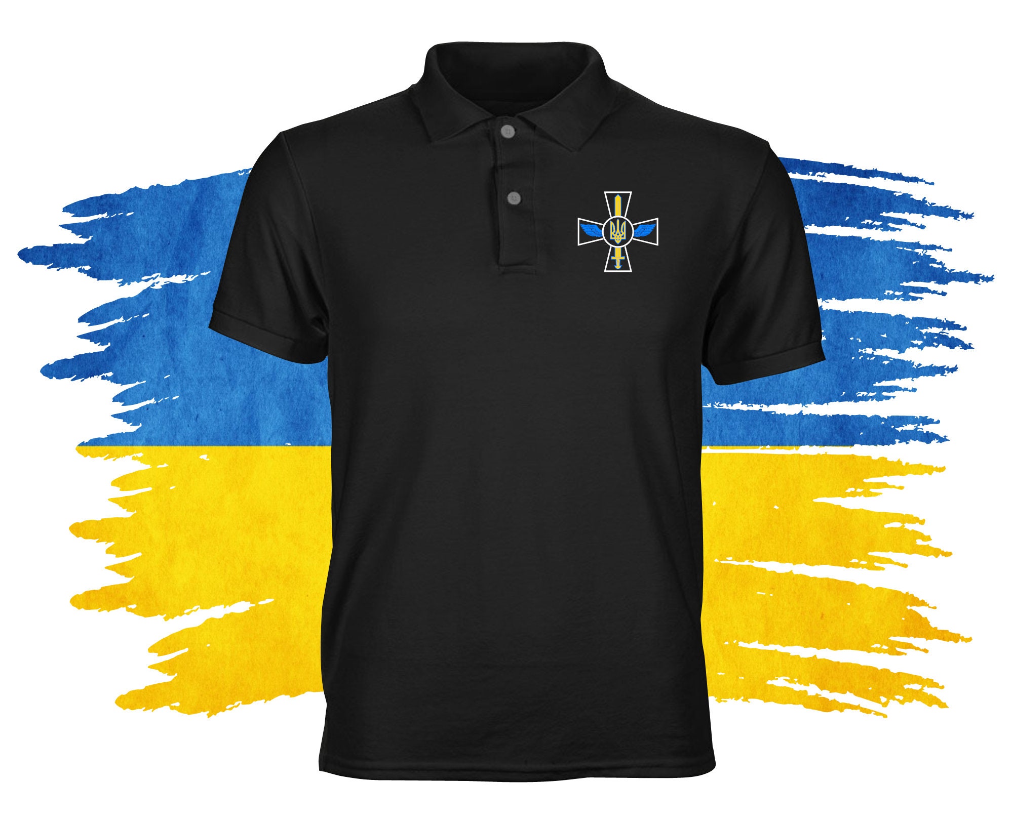 Zelensky Ukraine Polo Shirt, Support for Ukraine, Ukraine Polo Emblem of Armed Forces of Ukraine