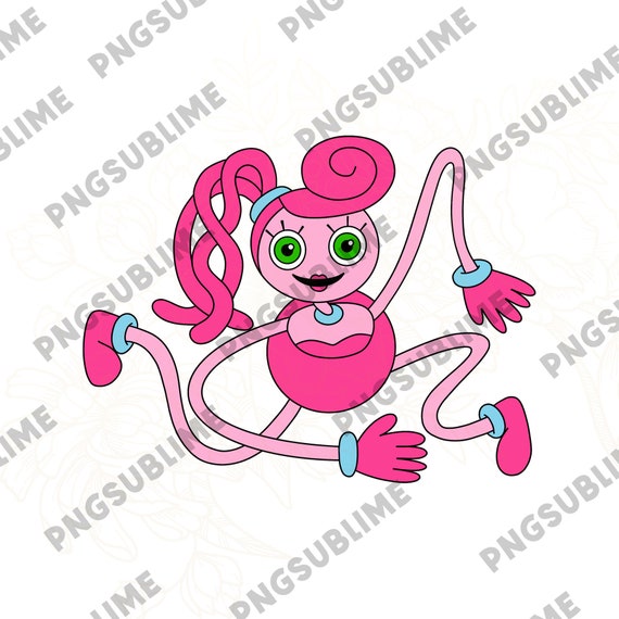 Mommy long legs PNG for sublimation use DIGITAL Download Hand drawn Gamer  clip art pink spider Poppy's Playtime