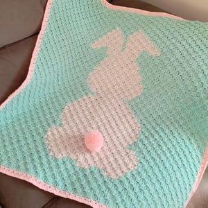 Crochet Bunny Blanket Pattern: C2C Graphgan (PDF Download)