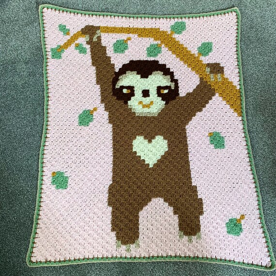 Sloth blanket 2025 crochet pattern free