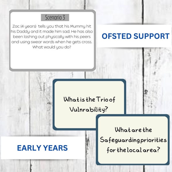 Ofsted Support Bundle -Instant digital download -Early Years - printable - Staff Meeting - EYFS - Safeguarding -Questions, Scenarios & Bingo