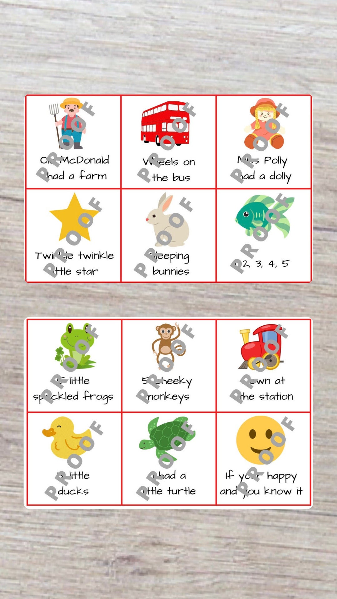 24 Printable Nursery Rhyme Cards Baby, Toddler and Preschool EYFS Song