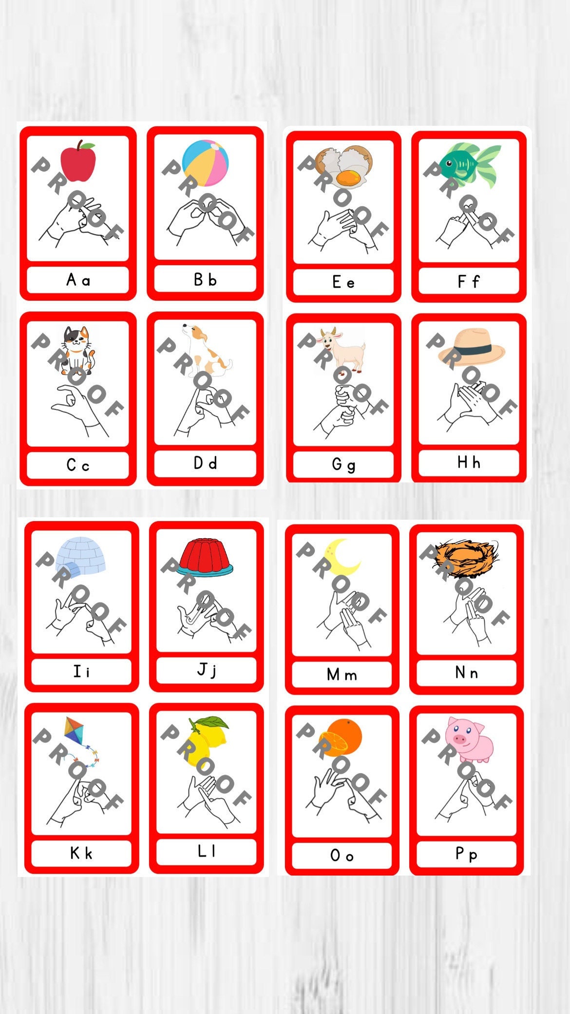 24 Printable Alphabet Makaton Sign Flash Cards Babies Etsy UK