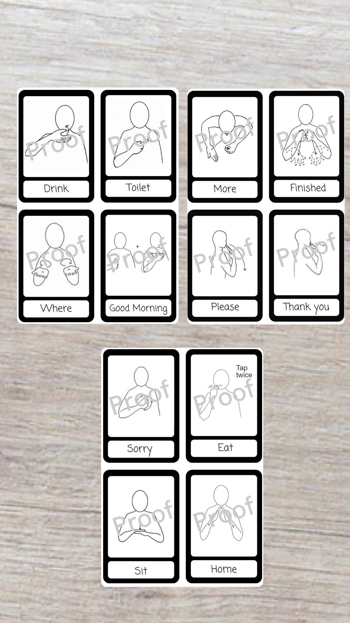 12 Makaton Sign Flash Cards Printable EYFS Communication and Language