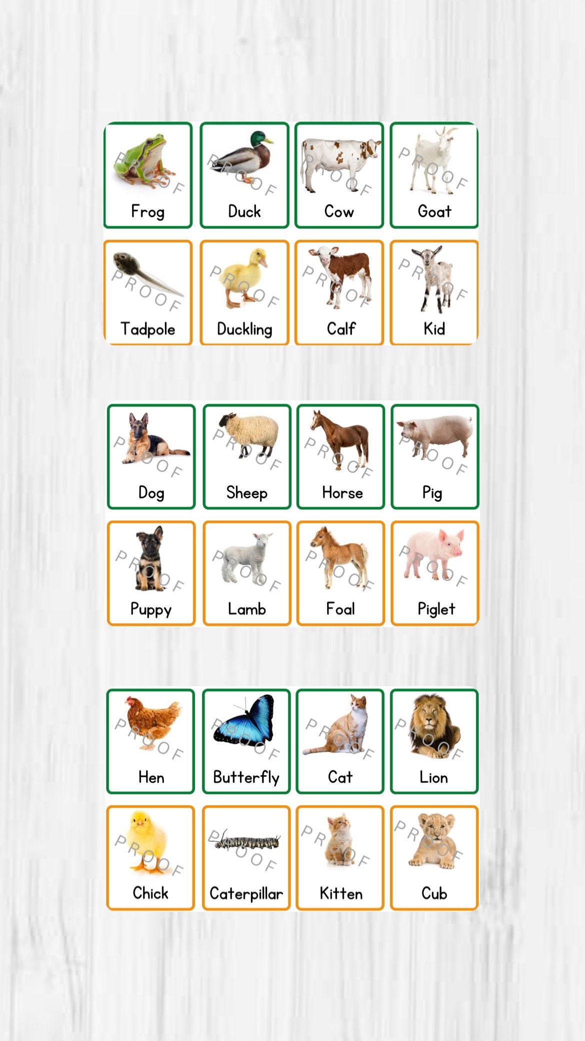 24 Printable Baby Animals & Parent Matching Flash Cards 12 - Etsy Australia 24 Printable Baby Animals & Parent Matching Flash Cards 12 - Etsy Australia