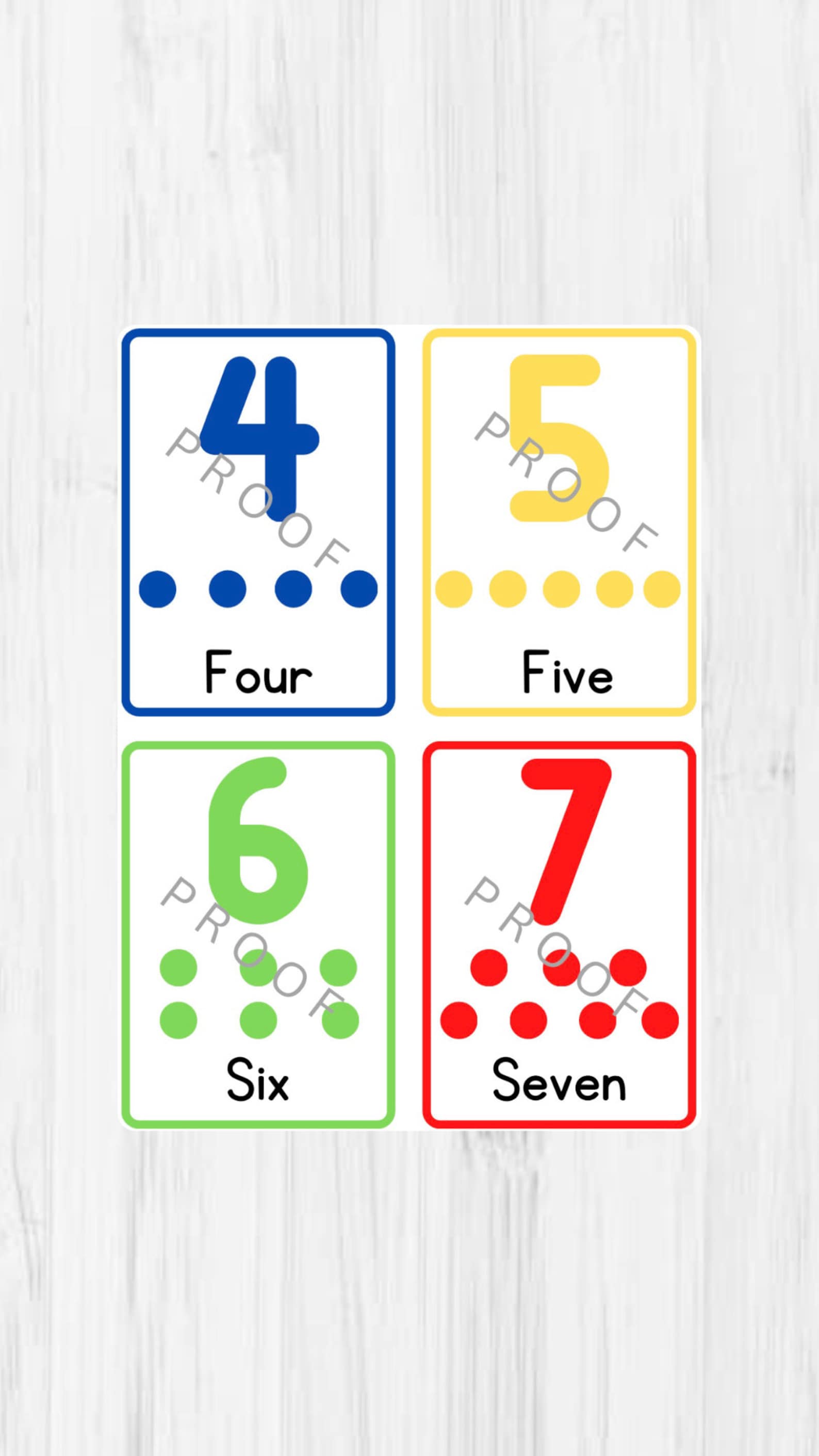 0-10 Printable Colourful Number Line Flash Cards Babies, Toddlers and ...