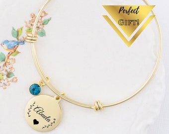Personalized Abuela Gift Handmade Abuela Bracelet Grandma Gift Birthstone Bracelet Gift for Abuela Abuelita Family Handmade Jewelry Gift