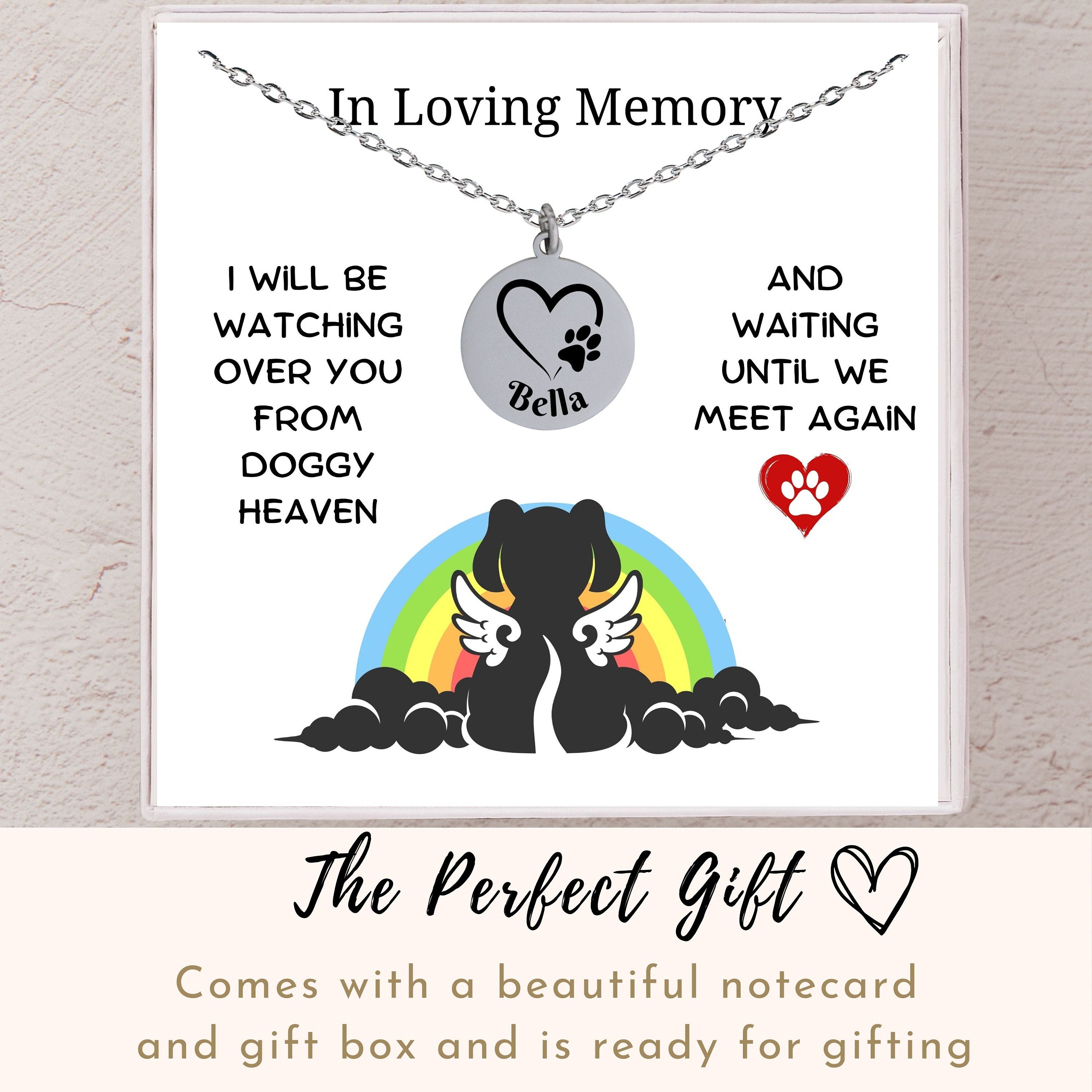 Rainbow Bridge Dog Necklace Loss of Dog Cat Memorial Jewelry Cat Dog ...