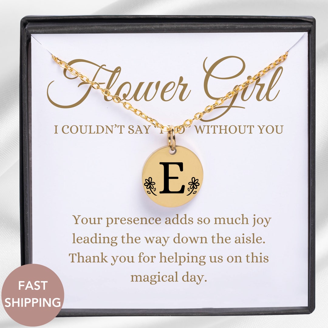 Personalized Flower Girl Gift Flower Girl Necklace Gift Custom Flower