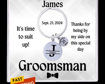 Groomsmen Gift Groomsmen Gifts Personalized Groomsmen Proposal Best Man Gift Custom Groomsman Gift keychain bachelor party gift groom gift