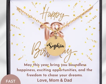 Personalized 18th Birthday Necklace For Her Personalized Jewelry 18 birthday necklace for daughter friend granddaughter 18th birthday gift