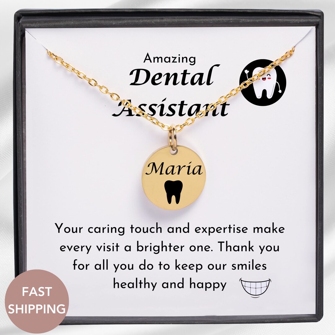 Personalized Dental Assistant Necklace Dentist Jewelry Dental Assistant