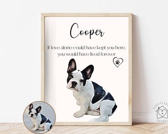 Gifts for Pets Dog Memorial Gift Custom Portrait Gift Pet Portrait Memorial Pet Loss Gift Cat Loss Dog Mom Gift Personalized Pet Gift