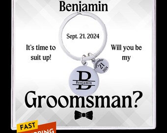 Groomsmen Gift Groomsmen Gifts Personalized Groomsmen Proposal Best Man Gift Custom Groomsman Gift keychain bachelor party gift groom gift