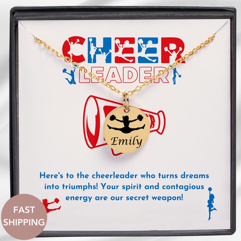 Personalized Cheerleading Gifts Megaphone Necklace Cheer Gifts